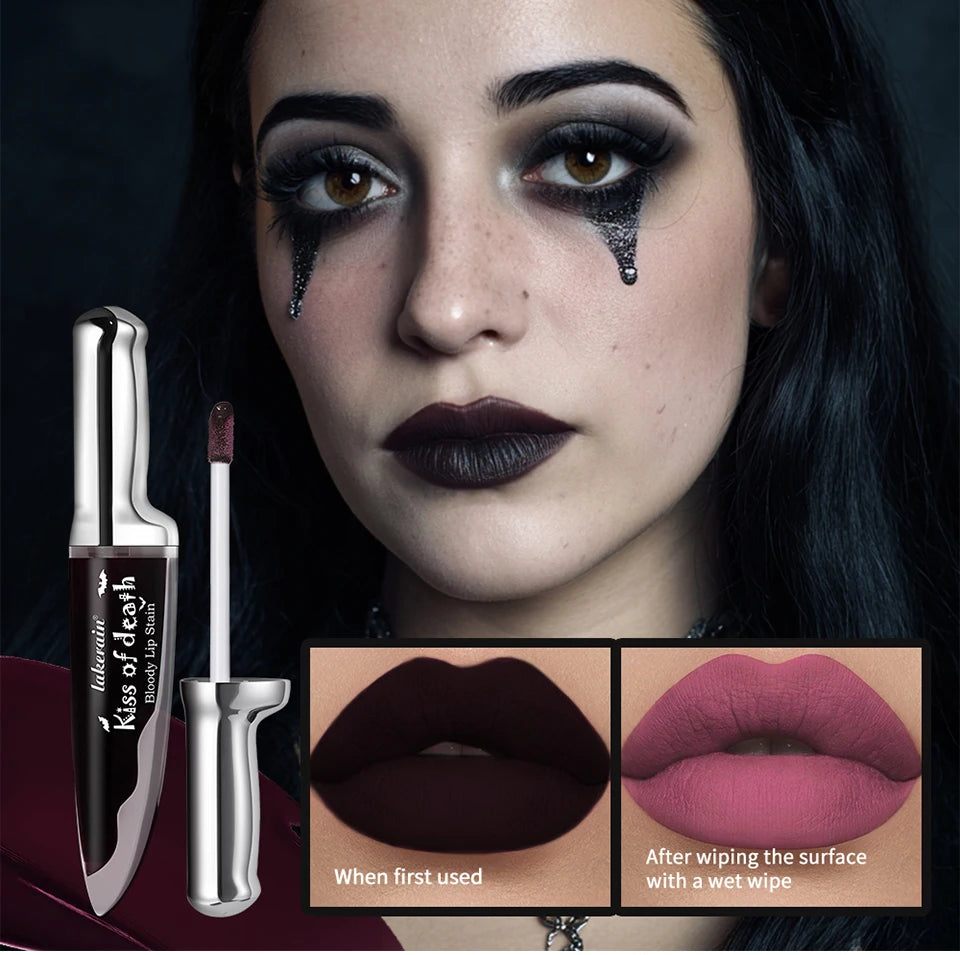 Bloody Matte Lip Stain for Halloween and Theatrical Makeup