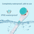 Electric Silicone Bath Brush Long Handle Body Scrubber Massage Tool