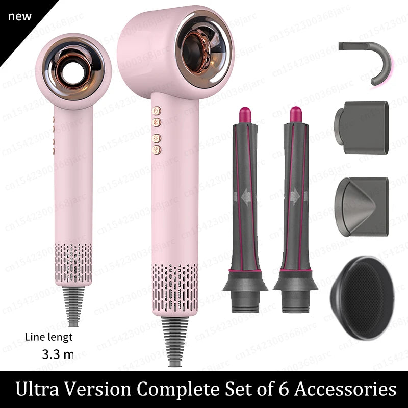 Professional Ionic Hair Dryer - Fast Dry Blow Dryer with Styling Nozzles