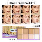 8-Shade Cream Concealer Palette for Face Contouring and Highlighting
