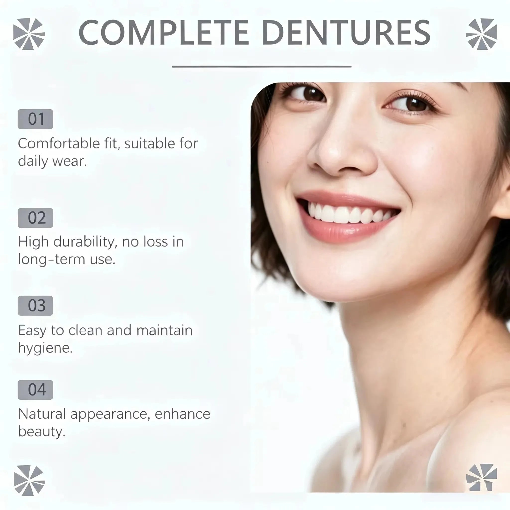 Comfort Fit Silicone Dentures for Natural Looking Smile - 6