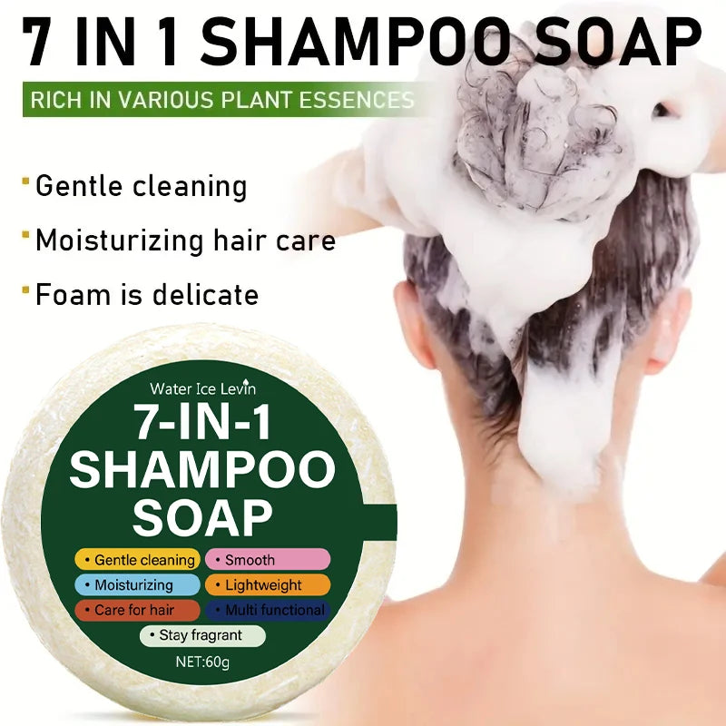 7-in-1 Shampoo Soap Bar Plant Based Hair Cleansing and Moisturizing Bar