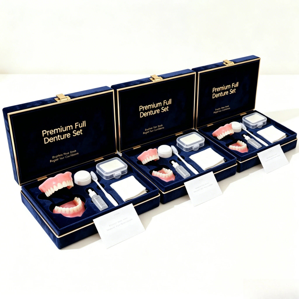 Temporary Full Denture Set for Instant Smile Correction