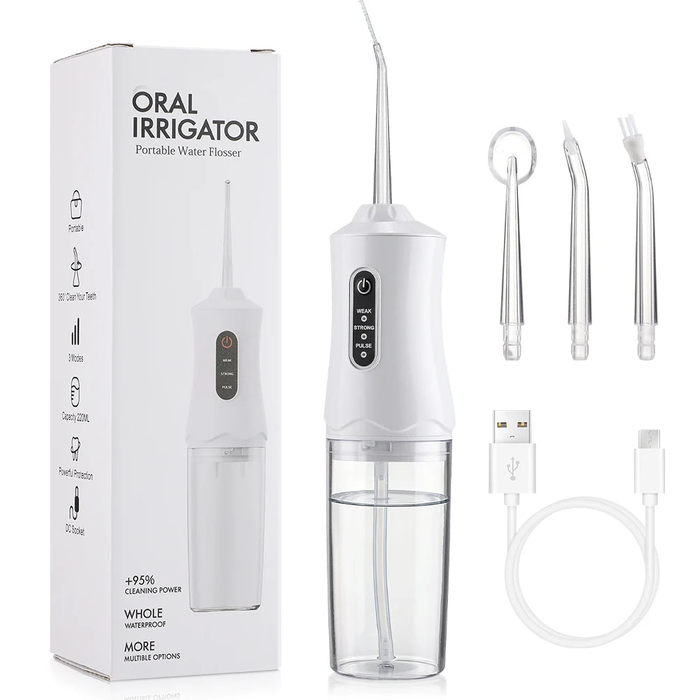 Portable Cordless Water Flosser for Teeth Cleaning
