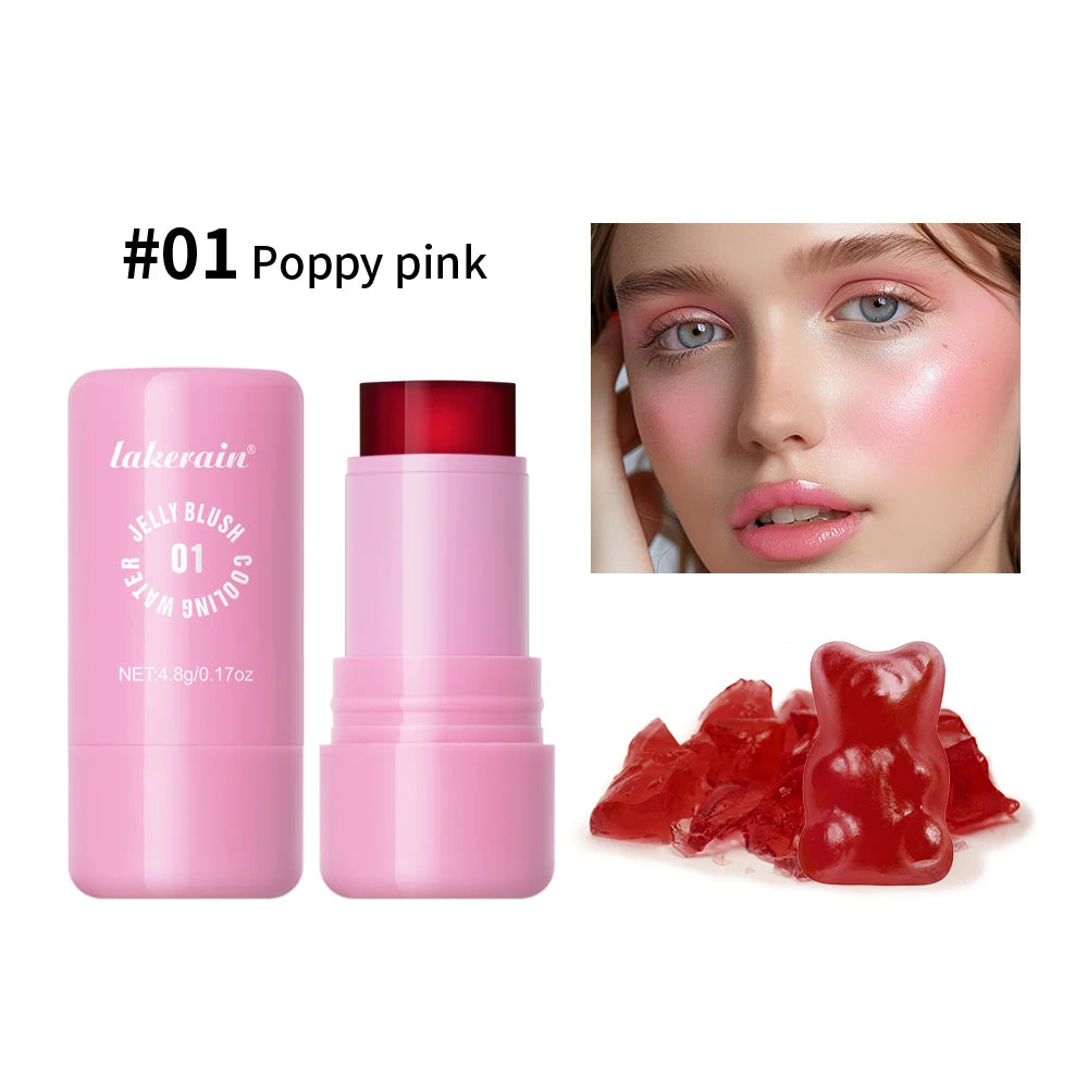 Cooling Water Jelly Blush Stick for Cheeks and Lips