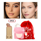 Matte Foundation Stick and Setting Powder Makeup Set