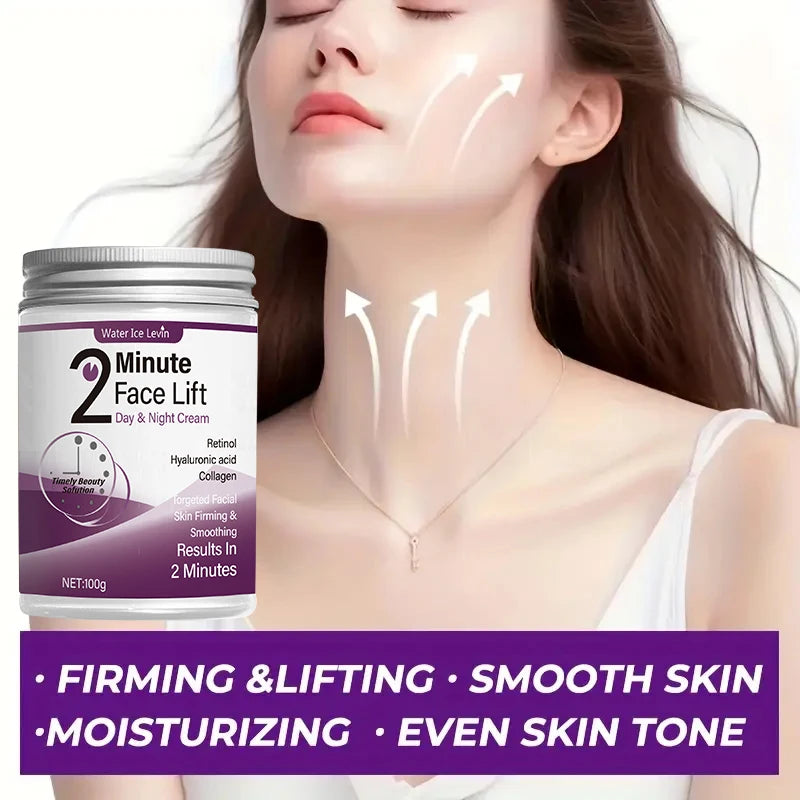 2 Minute Facial Lift Cream with Retinol Hyaluronic Acid and Collagen