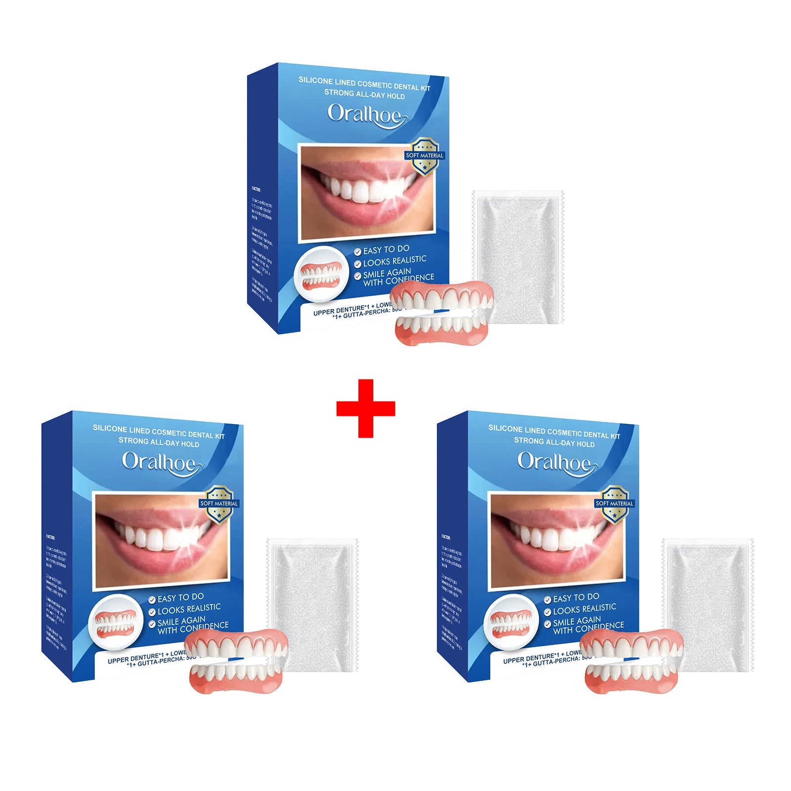 Cosmetic Temporary Denture Kit for Instant Smile Restoration - 15