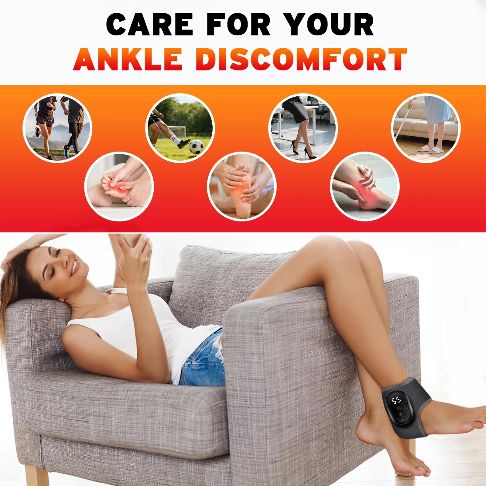 Vibration Ankle and Wrist Massager Wrap - 8