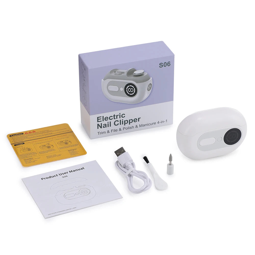 Electric Automatic Nail Clipper and Trimmer Set