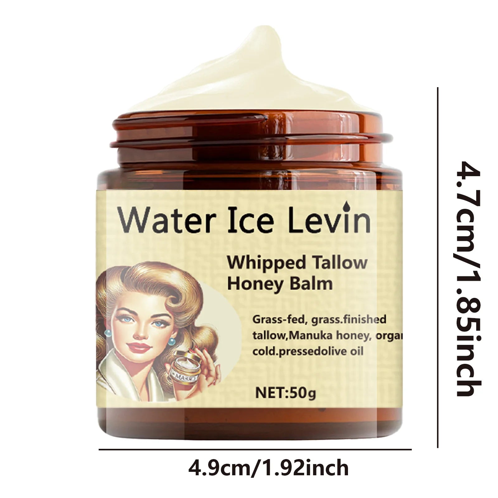 Water Ice Levin Honey Collagen Face Cream Moisturizing Balm 50g - 2