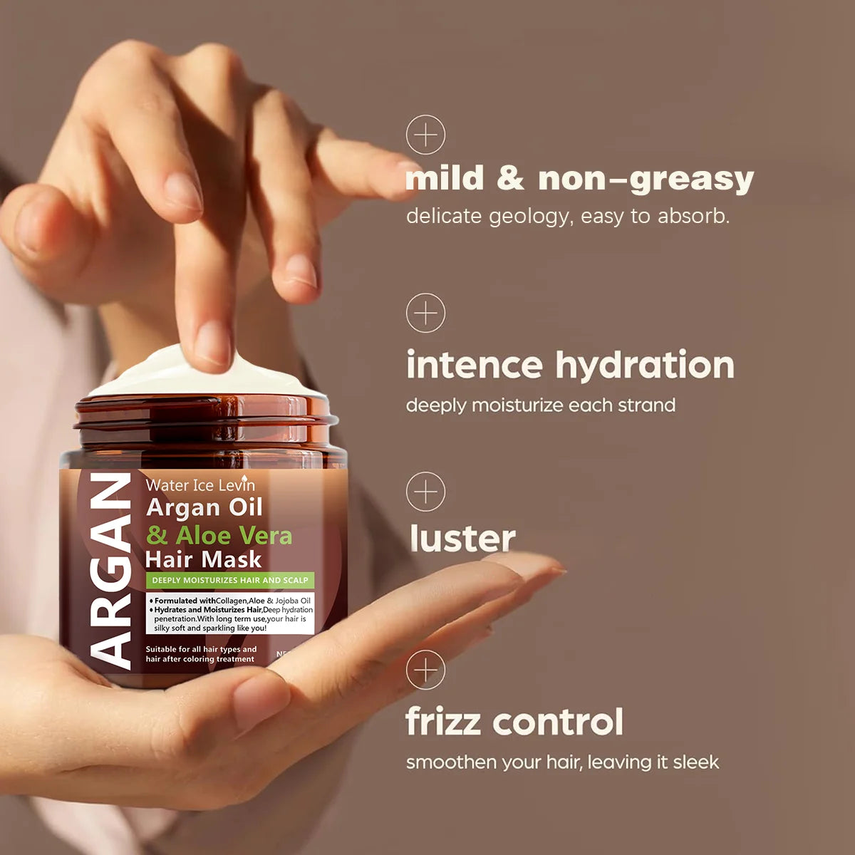 Argan Oil and Aloe Vera Collagen Keratin Hair Mask 100g