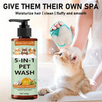 5-in-1 Pet Shampoo and Conditioner for Dogs and Cats Natural Wash