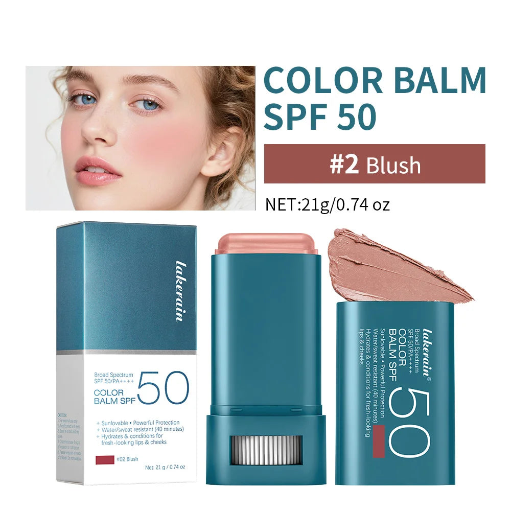 SPF 50 Hydrating Blush Stick for Face and Lips
