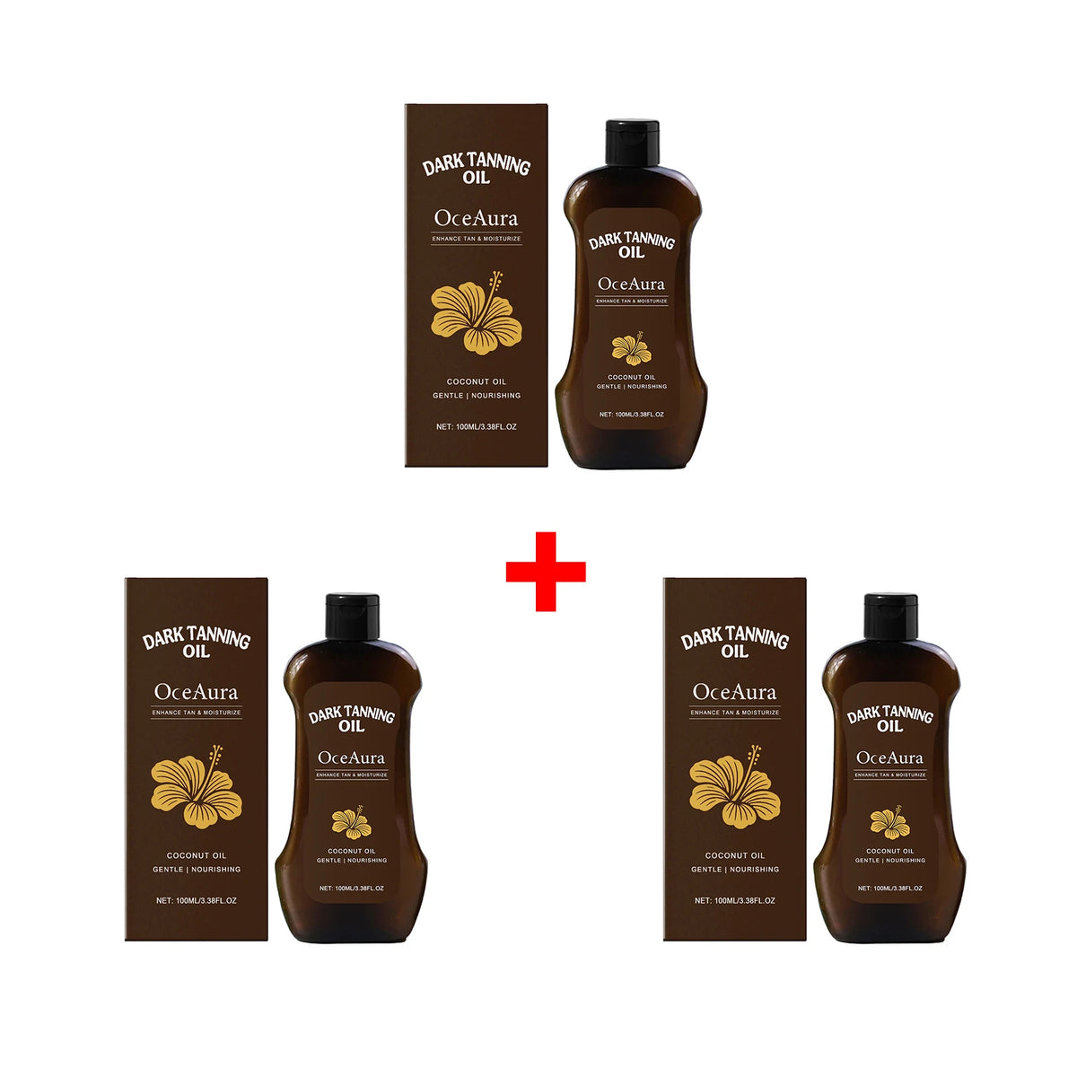 Coconut Oil Dark Tanning Body Oil for Deep Bronze Tan
