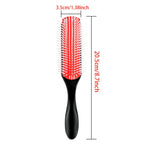 9-Row Detangling Hair Brush Curl Defining Styling Comb