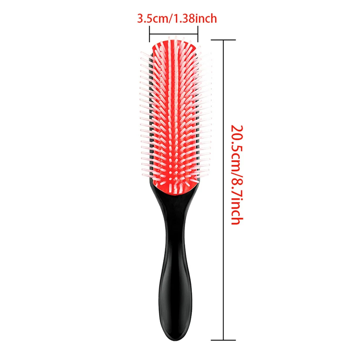 9-Row Detangling Hair Brush Curl Defining Styling Comb
