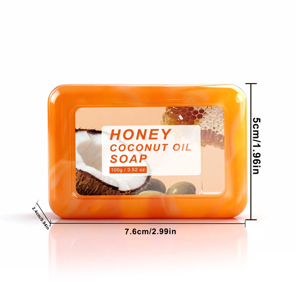 Honey Coconut Oil Soap Natural Cleansing Moisturizing Bar for Face Body