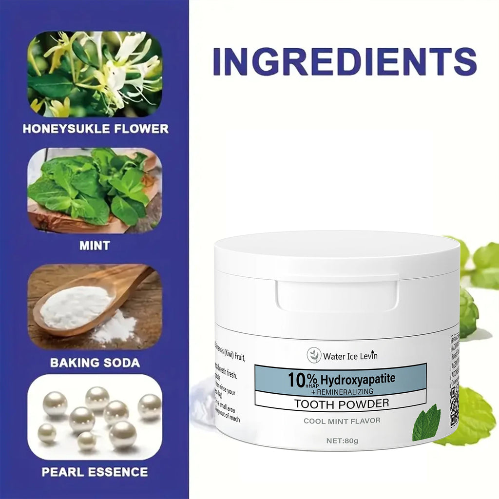 10% Hydroxyapatite Tooth Powder Remineralizing Teeth Whitening Polish