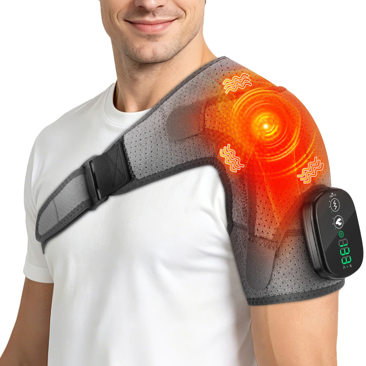 Cordless Heated Shoulder Massager with Vibration