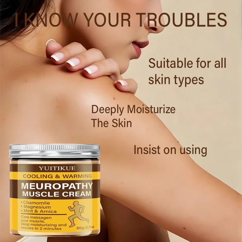 YUITIKUE Neuropathy Muscle Relief Cream Magnesium Arnica Massage Balm