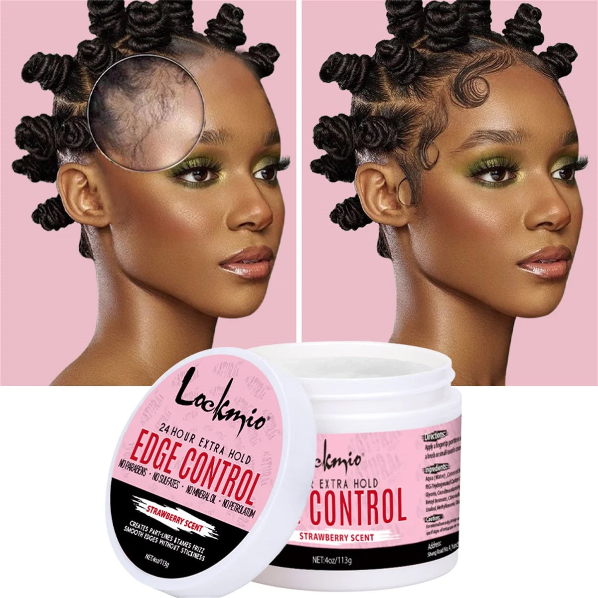 4oz Edge Control Hair Styling Wax for Natural Hair and Wigs