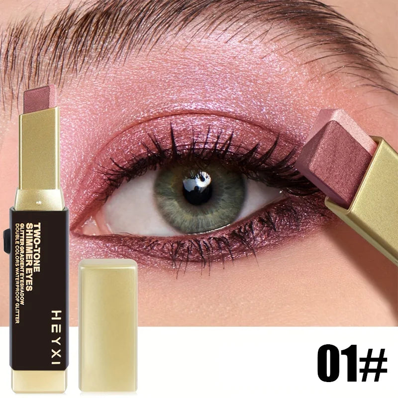 Dual Tone Eyeshadow Stick Gradient Shimmer Makeup Pen - 11