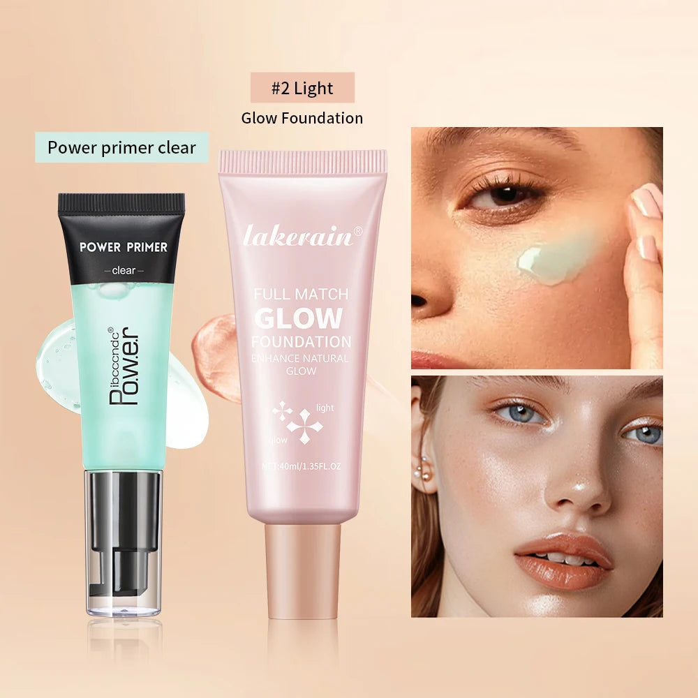Hydrating Makeup Primer and Glow Foundation Set - 10