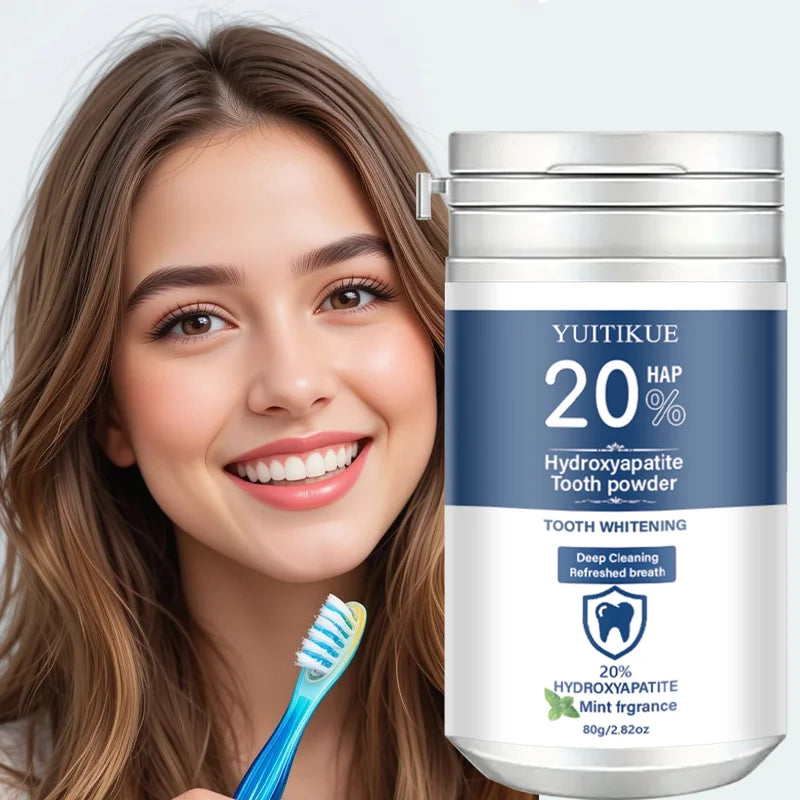 Hydroxyapatite Tooth Powder Mint Teeth Whitening and Cleaning Polish