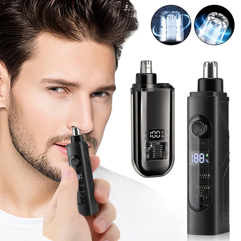 Electric Nose and Ear Hair Trimmer for Painless Grooming - 1