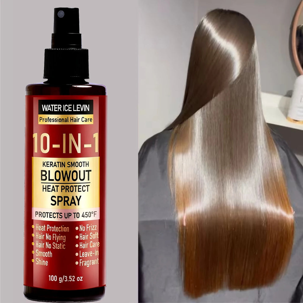 10-in-1 Keratin Collagen Hyaluronic Acid Heat Protect Hair Spray 100g