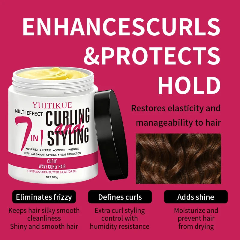 7-in-1 Curling Cream for Curly and Wavy Hair 100g