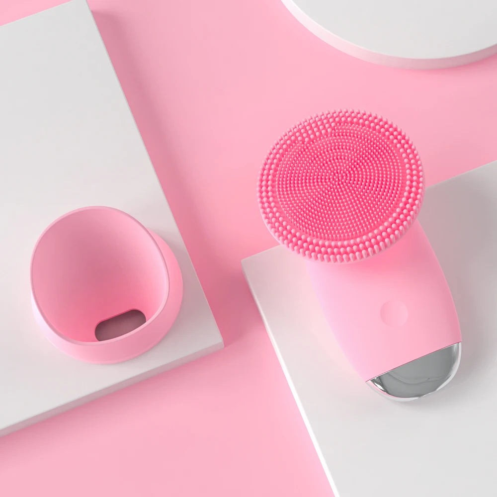 Electric Silicone Facial Cleansing Brush for Deep Pore Exfoliation