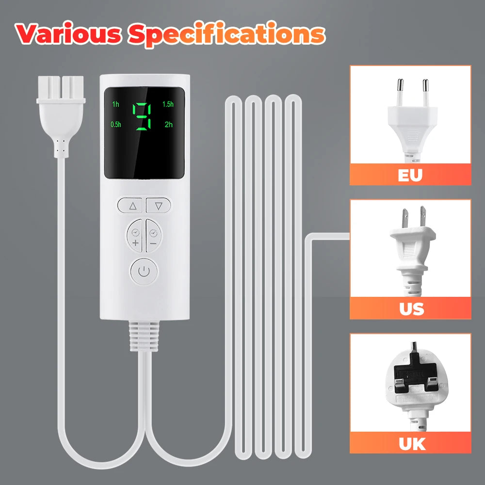 Electric Heated Foot Warmer with Adjustable Temperature and Timer
