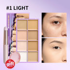 8-Shade Cream Concealer Palette and Contouring Kit