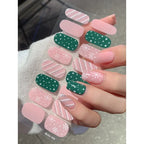 Christmas Semi-Cured Gel Nail Wraps with Winter Snowflake Designs