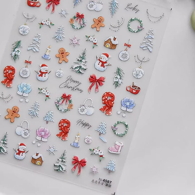 3D Christmas Cartoon Nail Art Stickers - 71