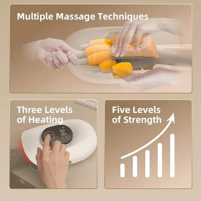 Wireless Heated Hand Massager with Air Compression