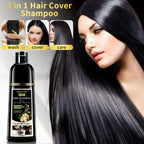 3 in 1 Black Hair Dye Shampoo and Soap for Gray Hair Coverage