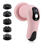 Portable Cordless Body Massaging Wand with 5 Massage Heads