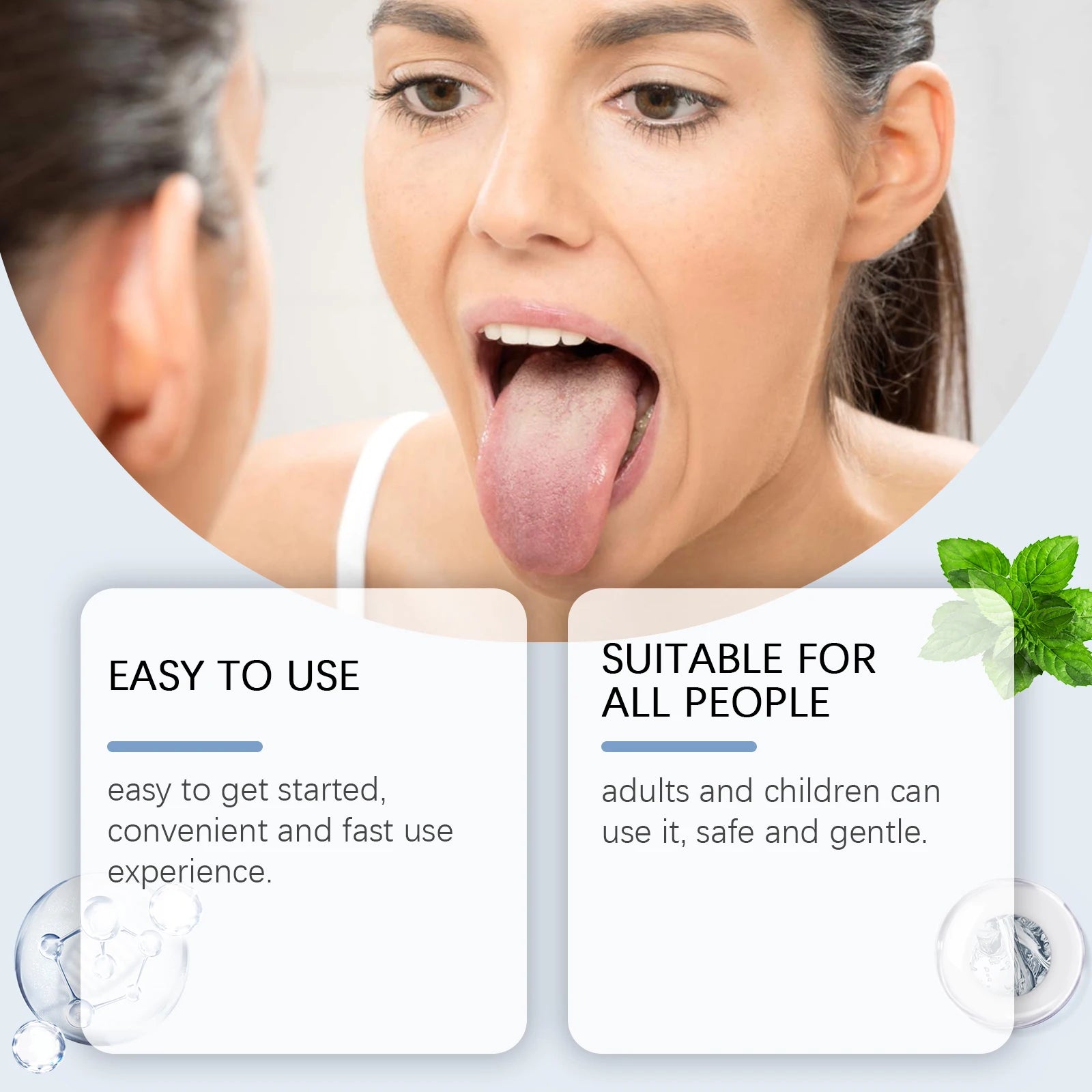 Tongue Cleaning Gel and Brush Kit for Fresh Breath - 10