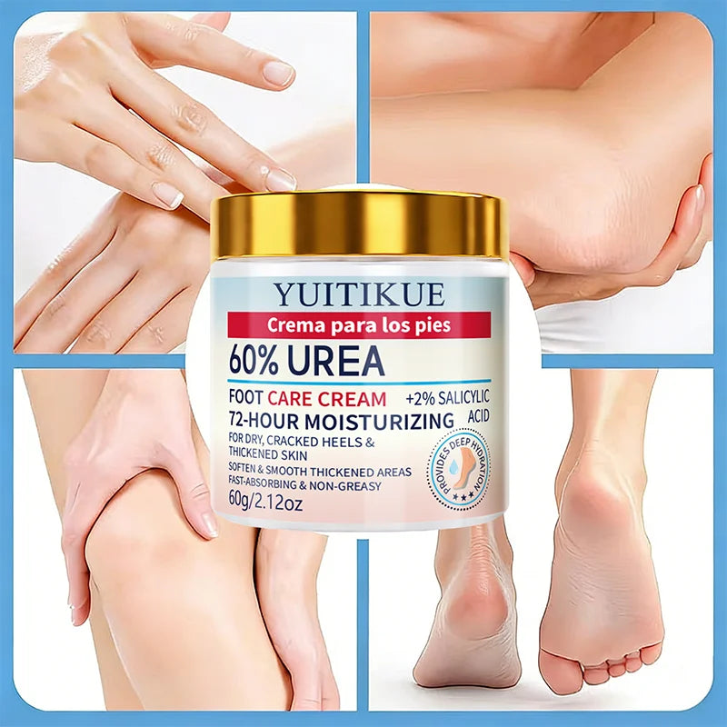 YUITIKUE 60% Urea Foot Cream for Cracked Heels and Dry Skin Repair - 7