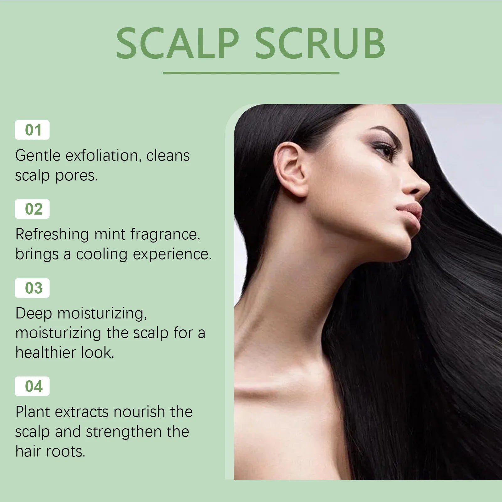 Mint Scalp Exfoliating Scrub and Massage Brush for Deep Cleansing