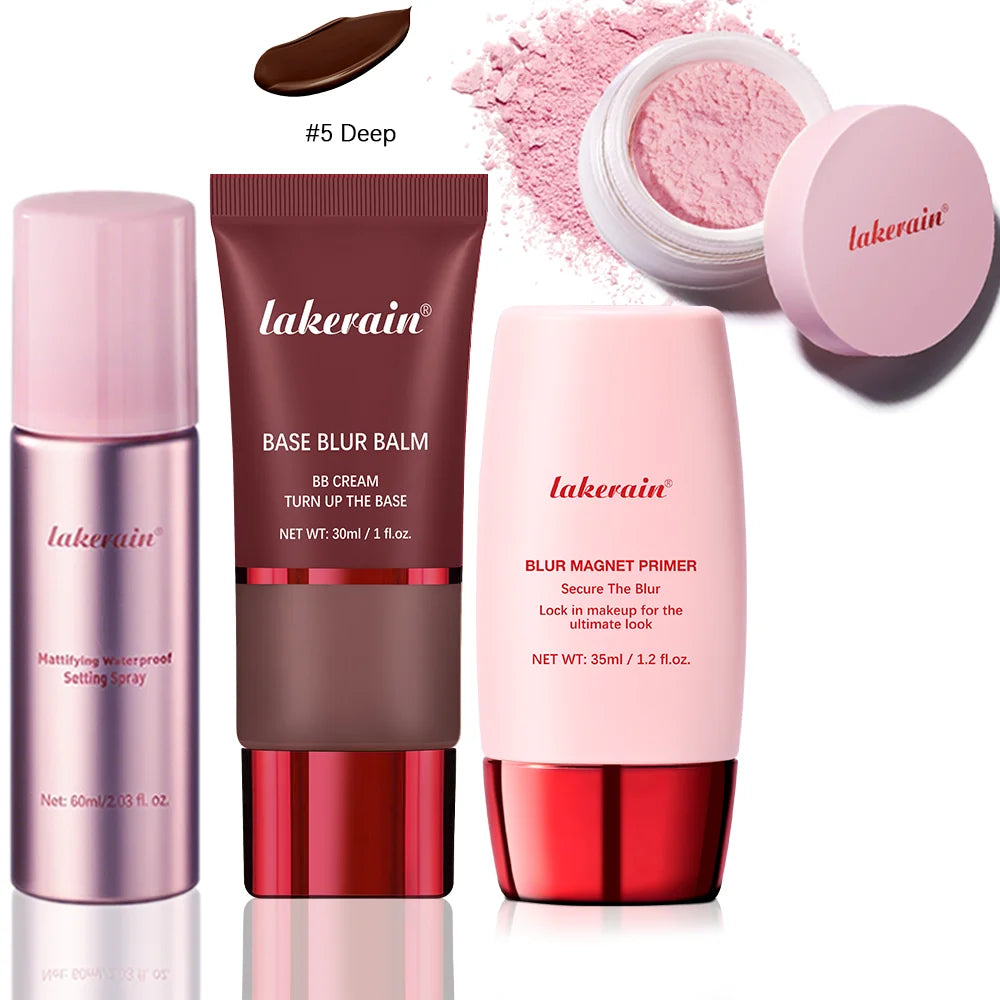 4-Piece Long-Lasting Matte Face Makeup Set - 34