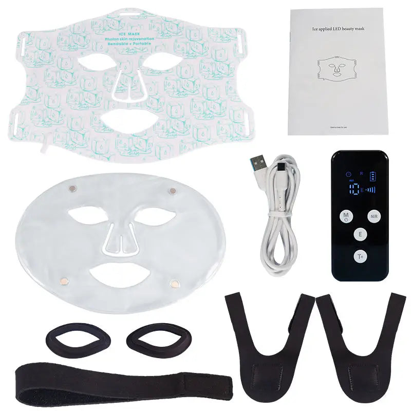 LED Red Light Therapy Face Mask with Cooling Gel Pack - 15