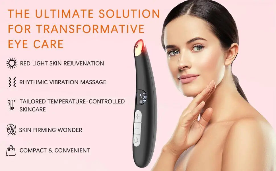 3-in-1 Heated Eye and Face Rejuvenation Massaging Wand