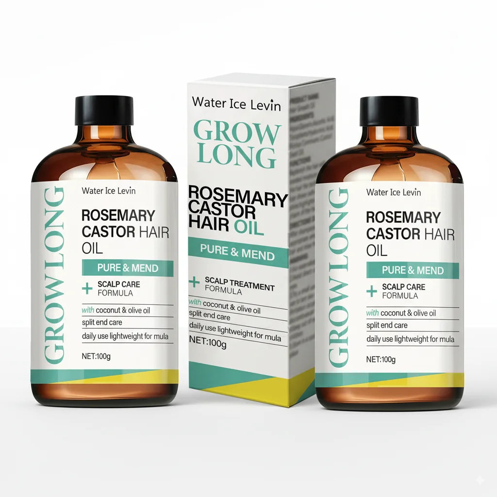 Rosemary Castor Hair Oil Scalp Care and Split End Repair Treatment - 13