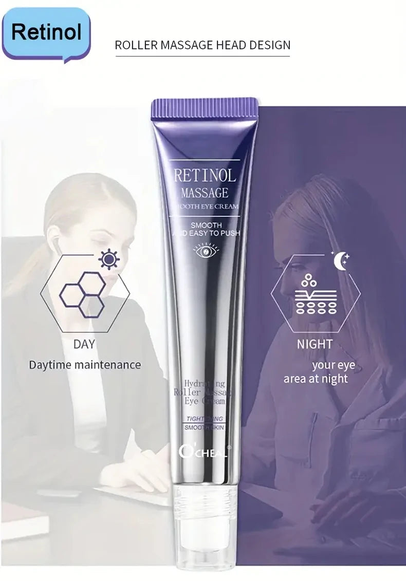 Retinol Eye Cream Roller Anti Aging Moisturizer for Dark Circles
