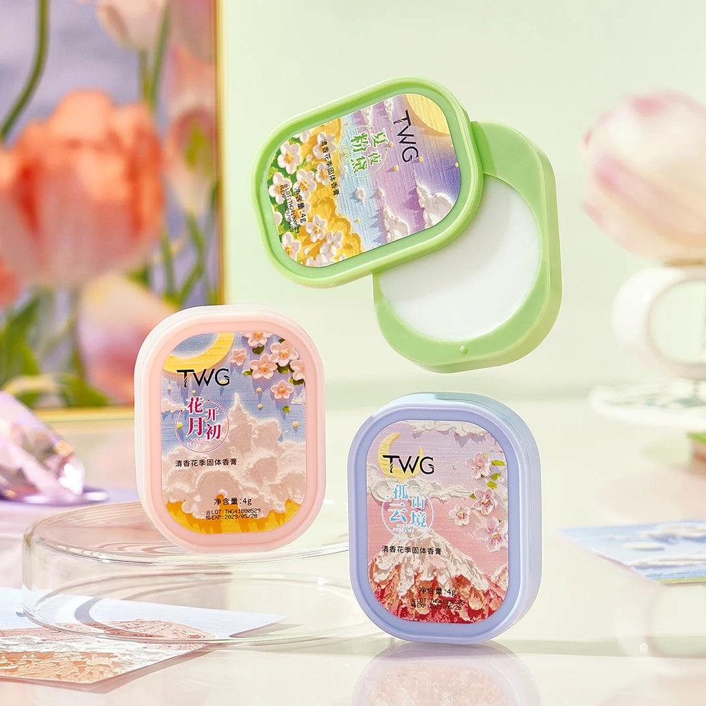 TWG Flower Season Solid Fragrance Set 3pc Portable Perfume Balm