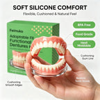 Snap-On Silicone Cosmetic Dentures for Instant Realistic Smile